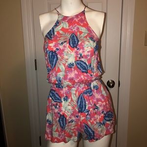 summery floral romper